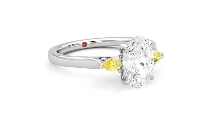 Taylor & Hart Faith Oval Engagement Ring 360 degree image 5