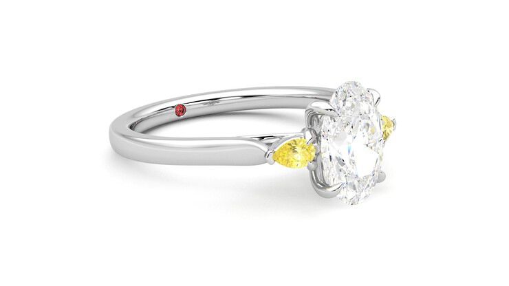 Taylor & Hart Faith Oval Engagement Ring 360 degree image 6