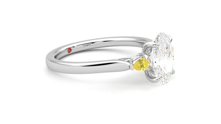 Taylor & Hart Faith Oval Engagement Ring 360 degree image 7