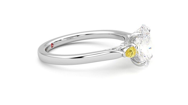 Taylor & Hart Faith Oval Engagement Ring 360 degree image 8