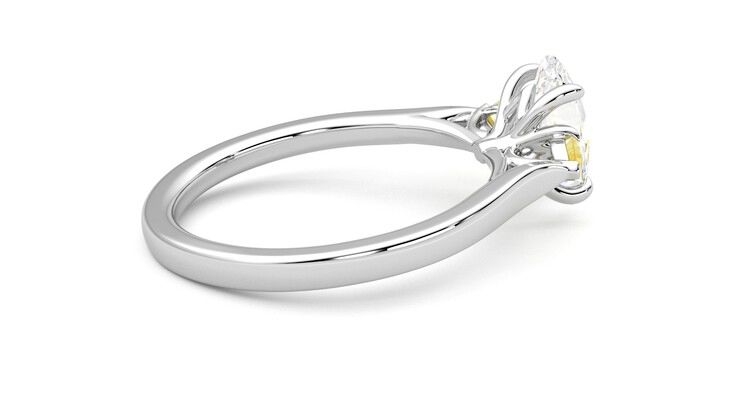 Taylor & Hart Faith Oval Engagement Ring 360 degree image 11