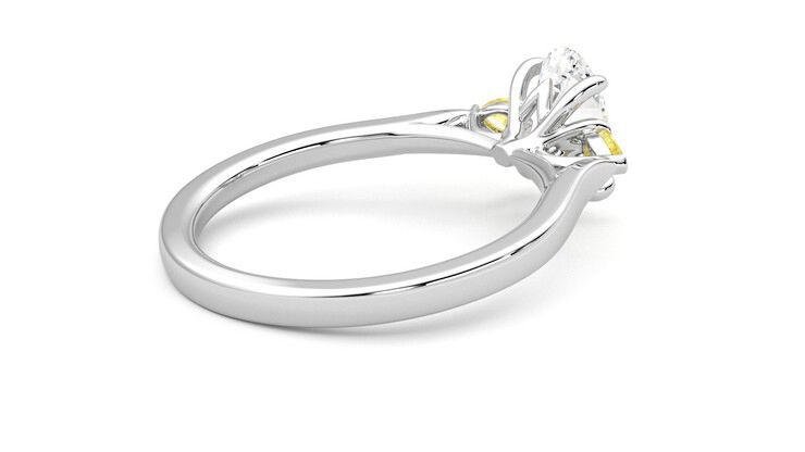 Taylor & Hart Faith Oval Engagement Ring 360 degree image 12