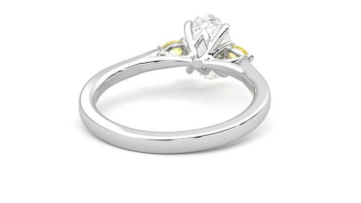 Taylor & Hart Faith Oval Engagement Ring 360 degree image 14