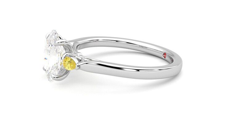Taylor & Hart Faith Oval Engagement Ring 360 degree image 22