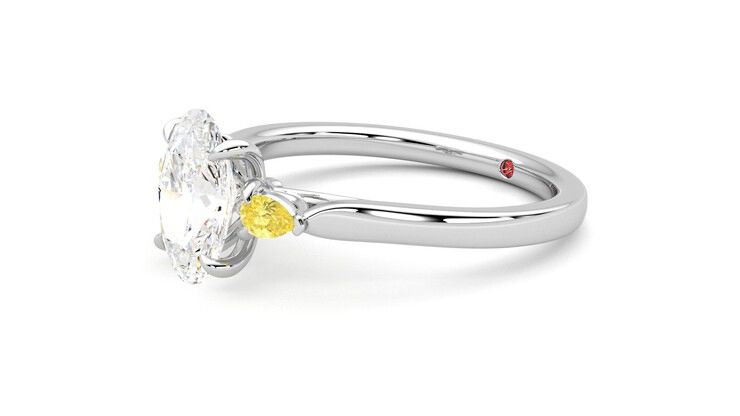 Taylor & Hart Faith Oval Engagement Ring 360 degree image 23