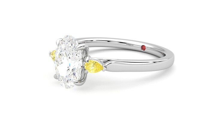 Taylor & Hart Faith Oval Engagement Ring 360 degree image 24
