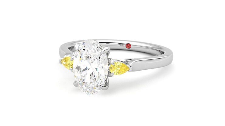 Taylor & Hart Faith Oval Engagement Ring 360 degree image 26