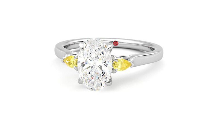 Taylor & Hart Faith Oval Engagement Ring 360 degree image 27