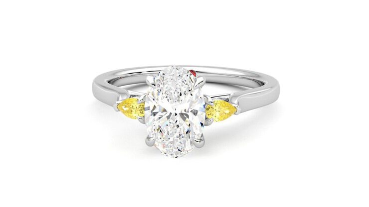 Taylor & Hart Faith Oval Engagement Ring 360 degree image 28