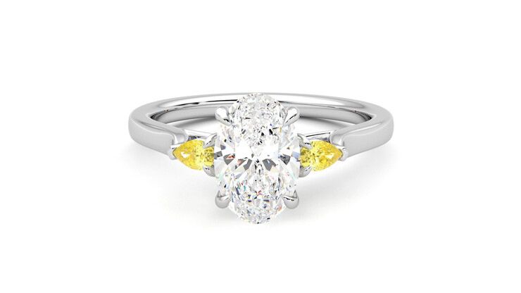 Taylor & Hart Faith Oval Engagement Ring 360 degree image 29