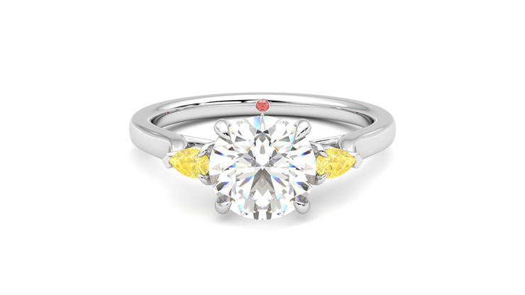 Taylor & Hart Faith Round Engagement Ring 360 degree image 0