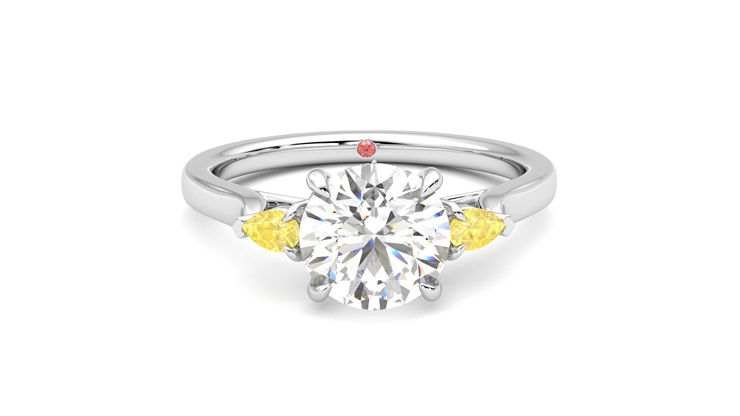 Taylor & Hart Faith Round Engagement Ring 360 degree image 1