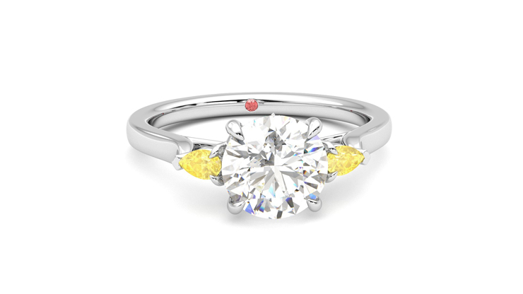 Taylor & Hart Faith Round Engagement Ring 360 degree image 2