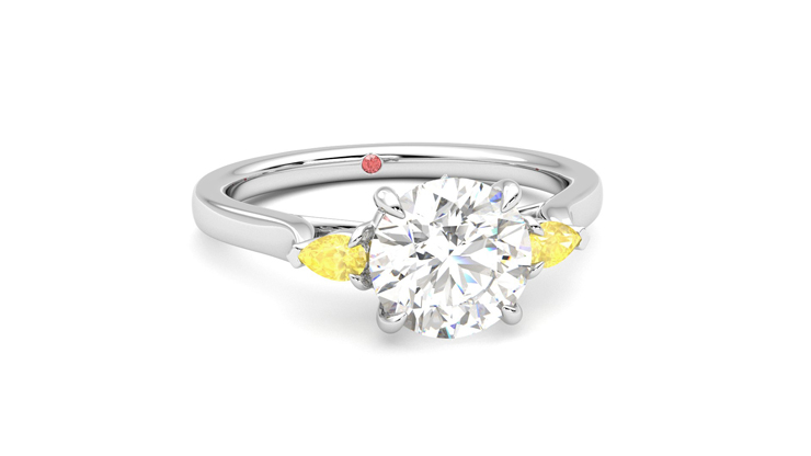 Taylor & Hart Faith Round Engagement Ring 360 degree image 3