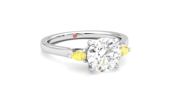 Taylor & Hart Faith Round Engagement Ring 360 degree image 4