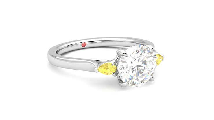 Taylor & Hart Faith Round Engagement Ring 360 degree image 5