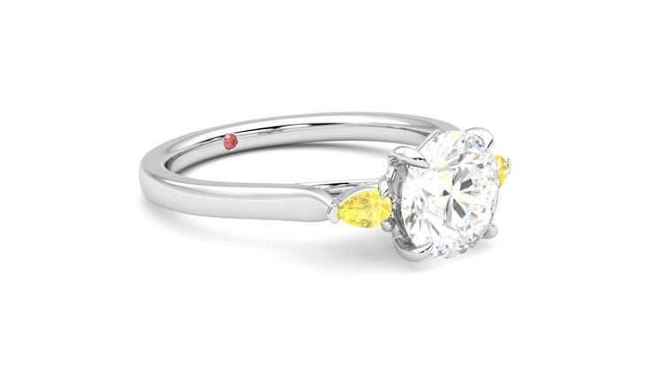 Taylor & Hart Faith Round Engagement Ring 360 degree image 6