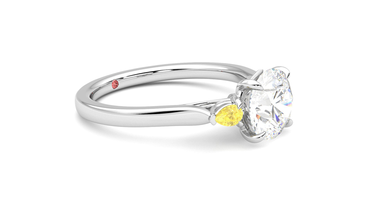 Taylor & Hart Faith Round Engagement Ring 360 degree image 7