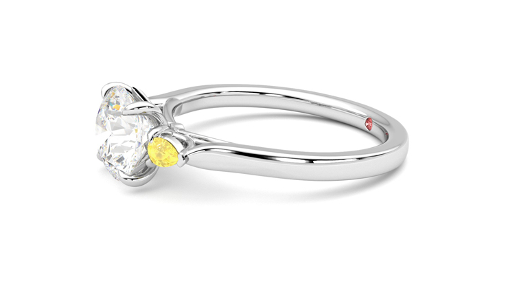 Taylor & Hart Faith Round Engagement Ring 360 degree image 22