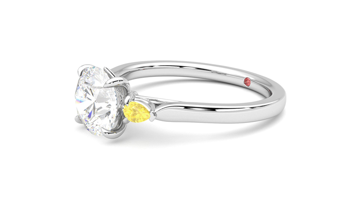 Taylor & Hart Faith Round Engagement Ring 360 degree image 23