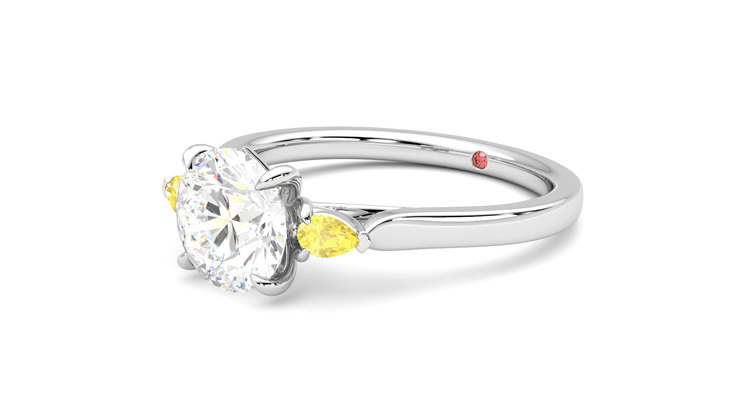 Taylor & Hart Faith Round Engagement Ring 360 degree image 24