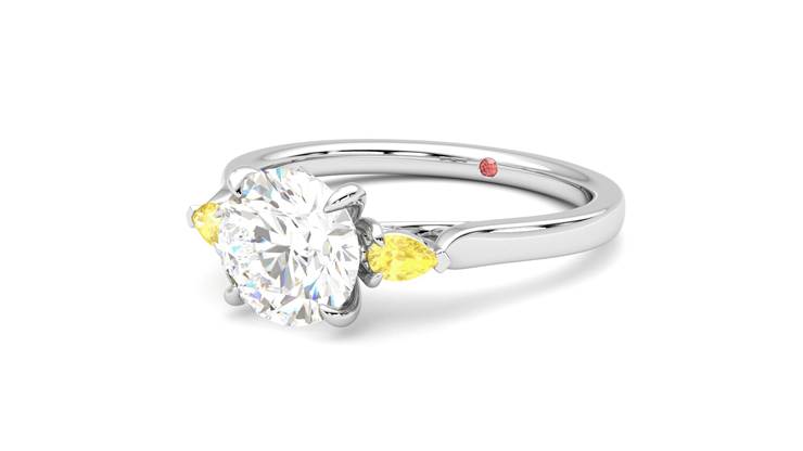 Taylor & Hart Faith Round Engagement Ring 360 degree image 25