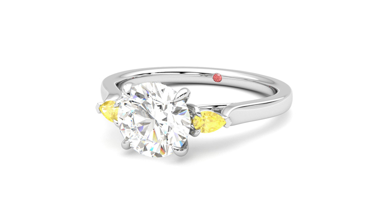 Taylor & Hart Faith Round Engagement Ring 360 degree image 26