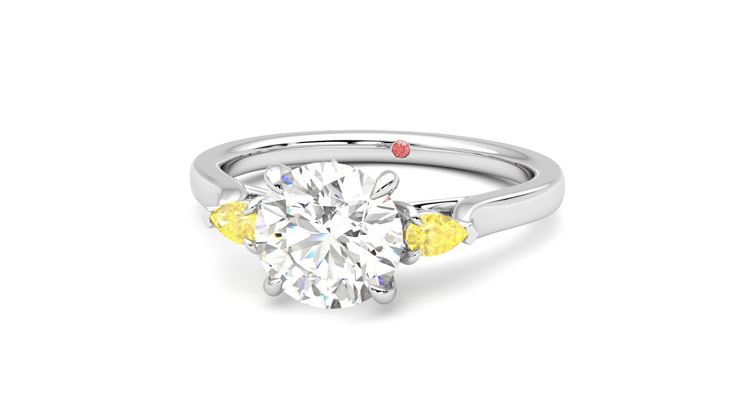 Taylor & Hart Faith Round Engagement Ring 360 degree image 27