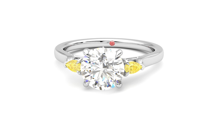 Taylor & Hart Faith Round Engagement Ring 360 degree image 28