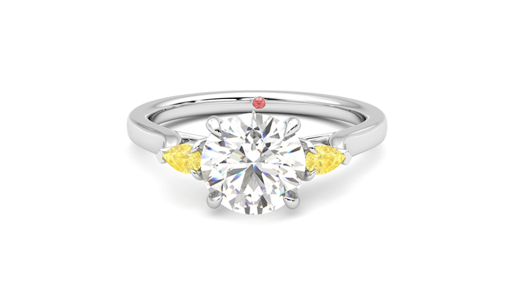 Taylor & Hart Faith Round Engagement Ring 360 degree image 29