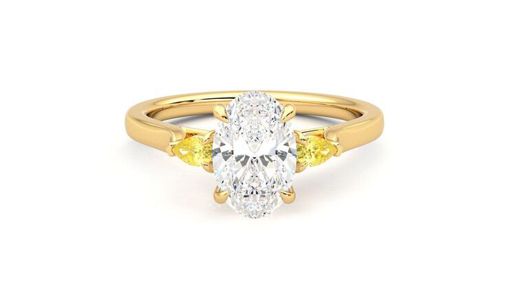 Taylor & Hart Faith Oval Engagement Ring 360 degree image 0