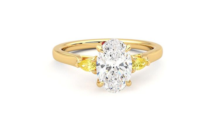 Taylor & Hart Faith Oval Engagement Ring 360 degree image 2