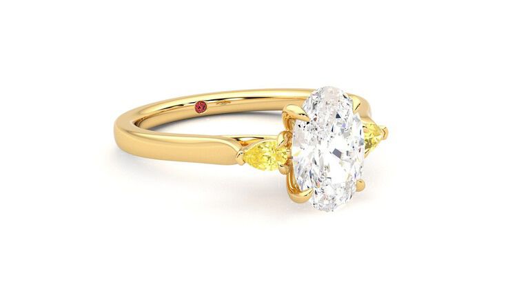 Taylor & Hart Faith Oval Engagement Ring 360 degree image 5