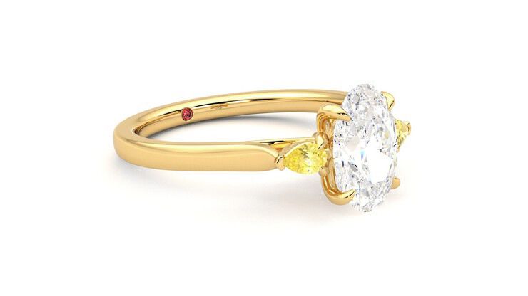 Taylor & Hart Faith Oval Engagement Ring 360 degree image 6