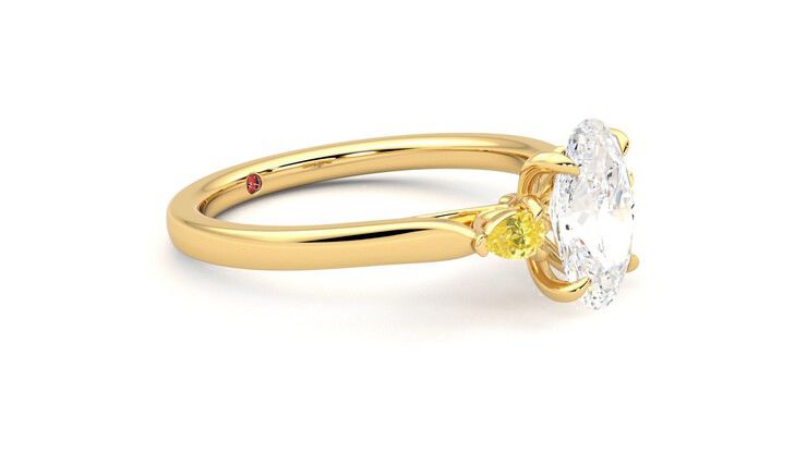 Taylor & Hart Faith Oval Engagement Ring 360 degree image 7
