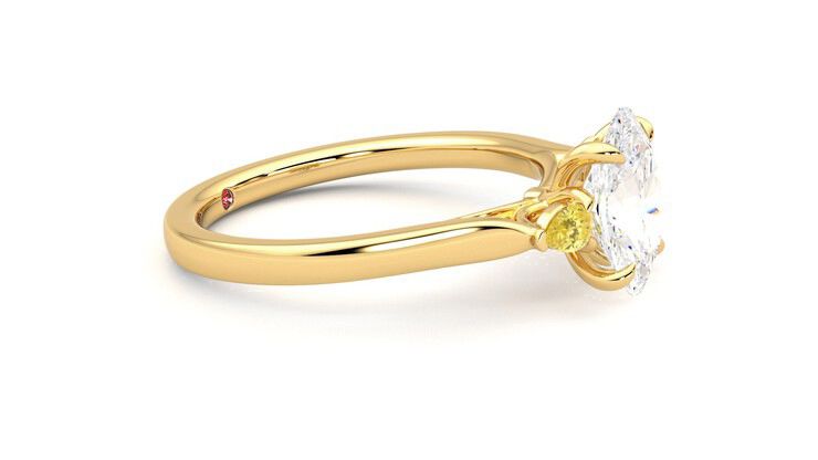 Taylor & Hart Faith Oval Engagement Ring 360 degree image 8