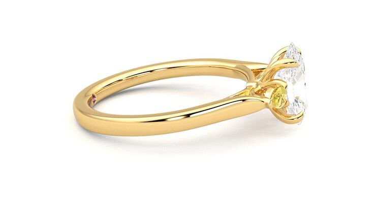Taylor & Hart Faith Oval Engagement Ring 360 degree image 9
