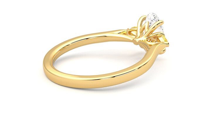 Taylor & Hart Faith Oval Engagement Ring 360 degree image 12