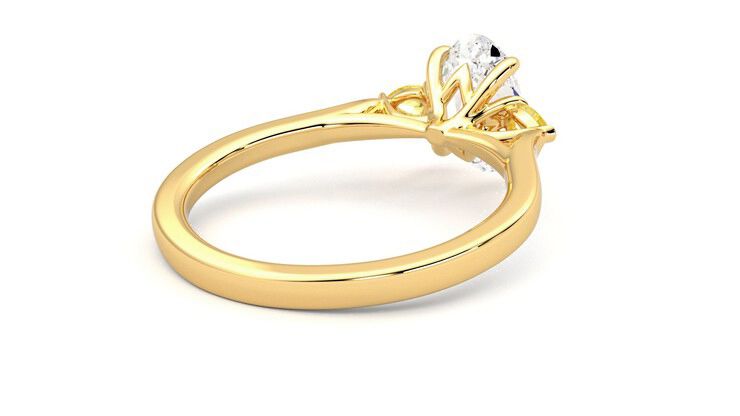 Taylor & Hart Faith Oval Engagement Ring 360 degree image 13
