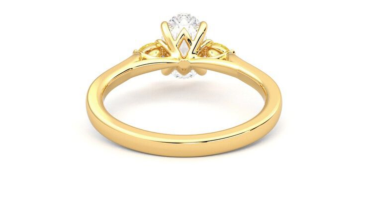 Taylor & Hart Faith Oval Engagement Ring 360 degree image 15