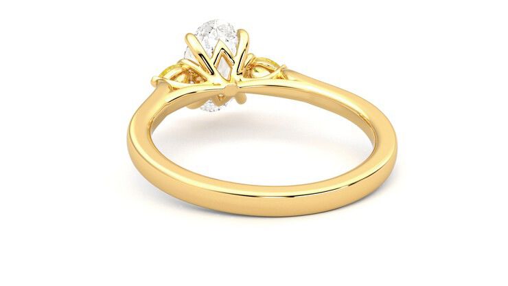 Taylor & Hart Faith Oval Engagement Ring 360 degree image 16