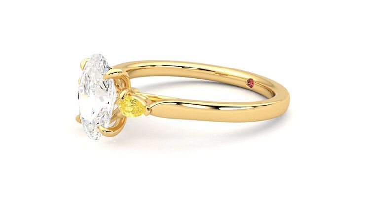 Taylor & Hart Faith Oval Engagement Ring 360 degree image 23
