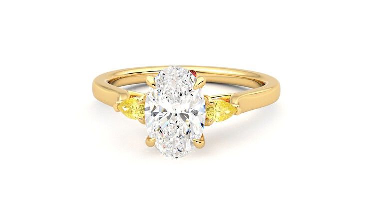 Taylor & Hart Faith Oval Engagement Ring 360 degree image 28