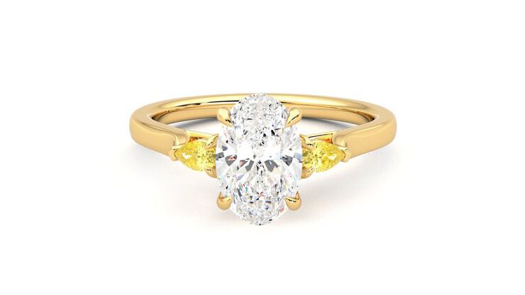 Taylor & Hart Faith Oval Engagement Ring 360 degree image 29