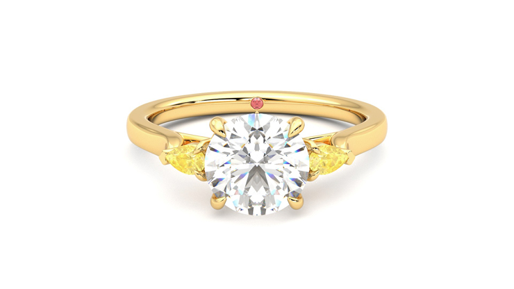 Taylor & Hart Faith Round Engagement Ring 360 degree image 0