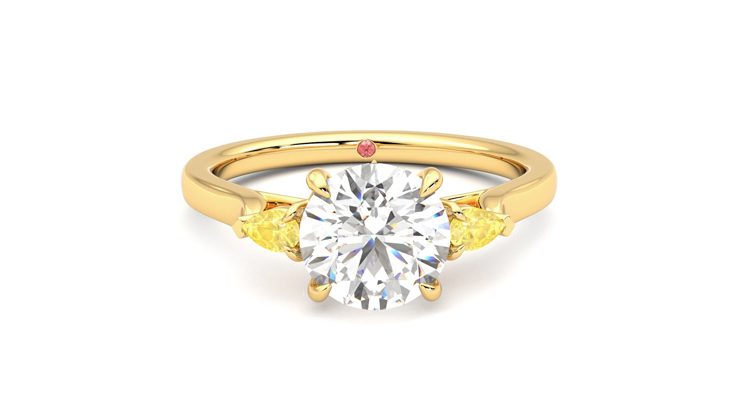 Taylor & Hart Faith Round Engagement Ring 360 degree image 1