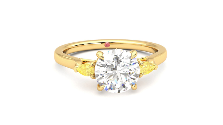 Taylor & Hart Faith Round Engagement Ring 360 degree image 2