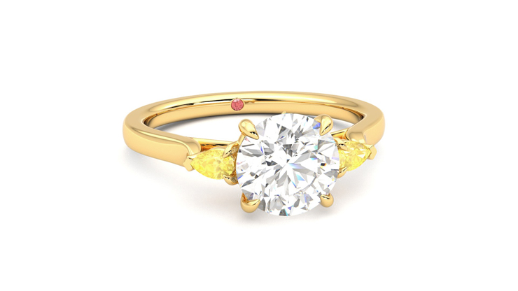 Taylor & Hart Faith Round Engagement Ring 360 degree image 3