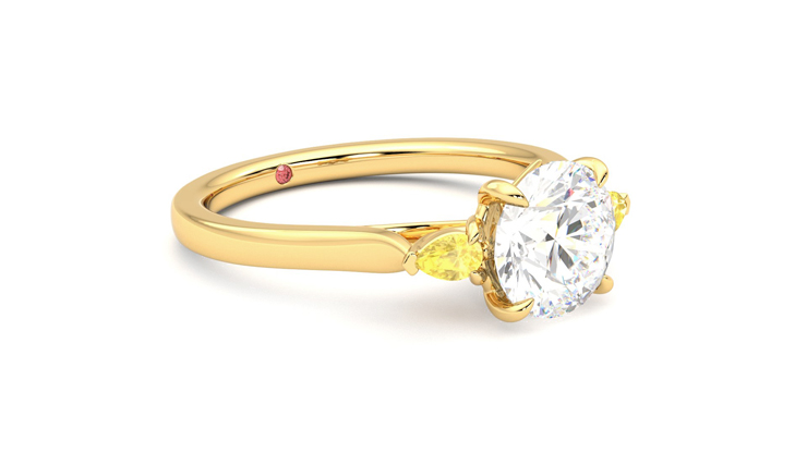 Taylor & Hart Faith Round Engagement Ring 360 degree image 6