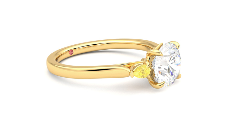 Taylor & Hart Faith Round Engagement Ring 360 degree image 7
